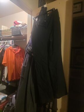 Black Womans Dress Pants  - Classic Solid Black